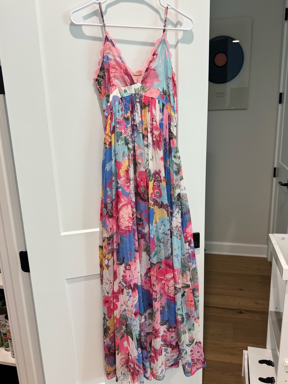 Rococo Sand Multicolor Floral Maxi Dress - Pink & Blue